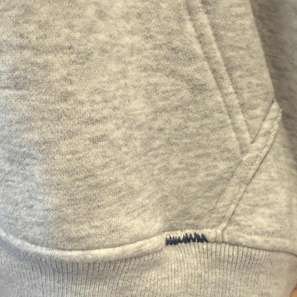 Abercrombie & Fitch Accented Light Gray Popover Hoodie - Picture 5 of 10